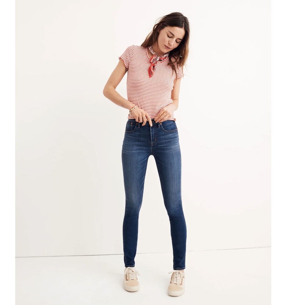 Madewell 10" High-Rise Skinny Jeans in Danny Wash: TENCEL™ Denim Edition